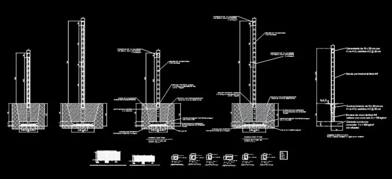 Télécharger des blocs gratuits : murs en blocs de béton DWG