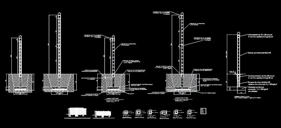 Télécharger des blocs gratuits : murs en blocs de béton DWG