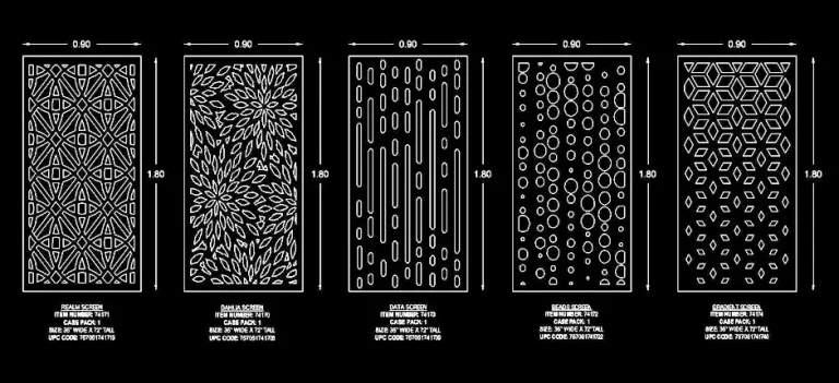 Télécharger des blocs gratuits : claustras décoratifs DWG