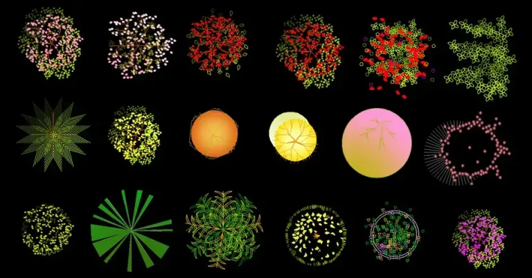 Télécharger des blocs gratuits d’arbres décoratifs en plan DWG