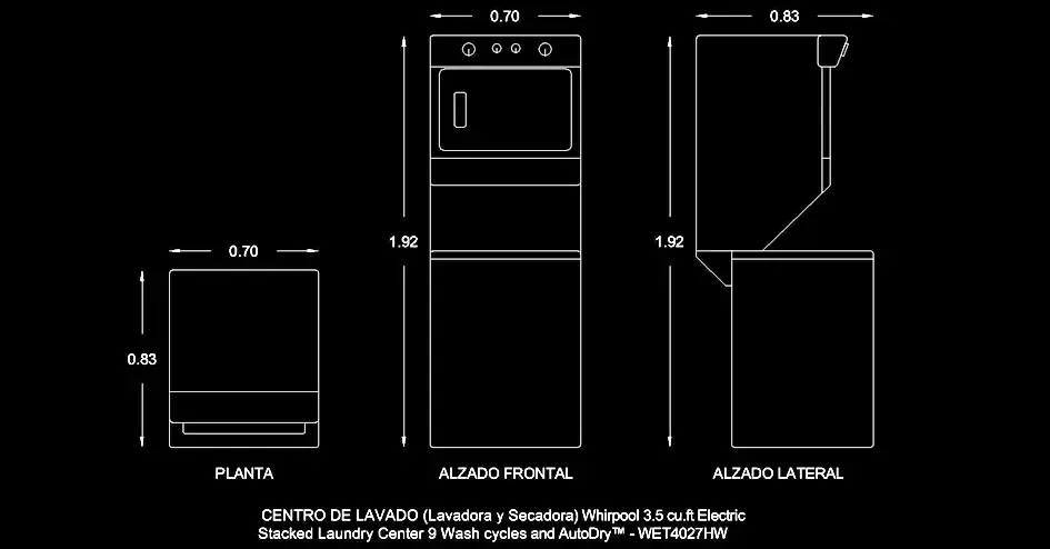 Télécharger gratuitement un bloc de centre de lavage Whirlpool DWG