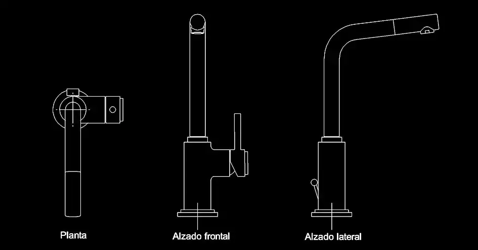 Télécharger un bloc gratuit de mitigeur Grohe Atrio pour lavabo DWG
