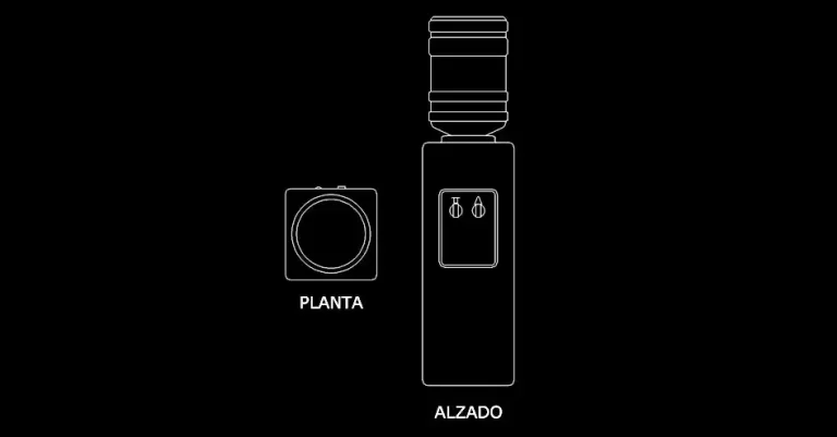 Télécharger un bloc gratuit de distributeur d’eau de bureau DWG