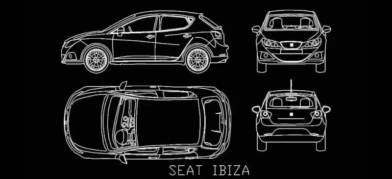 Télécharger un bloc gratuit de Seat Ibiza DWG