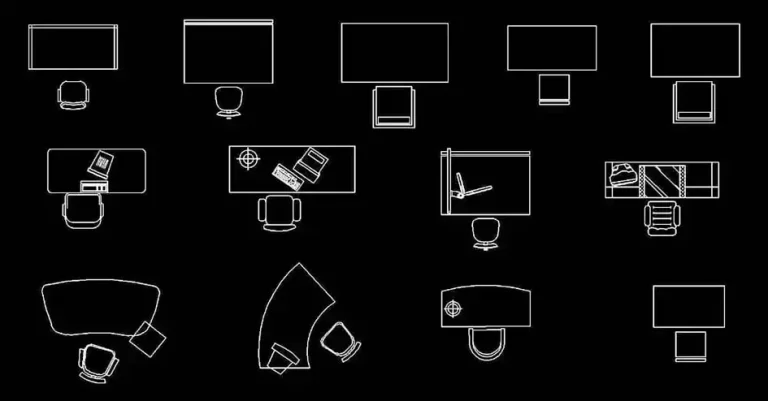 Télécharger une collection gratuite de blocs de bureaux individuels DWG