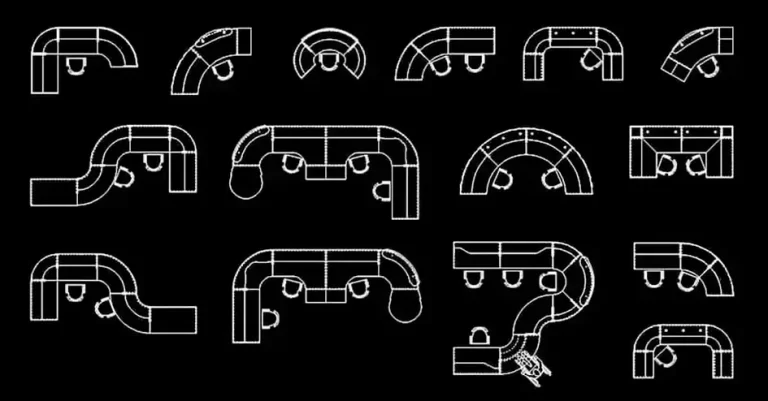 Télécharger une collection gratuite de blocs de réceptions de bureau DWG