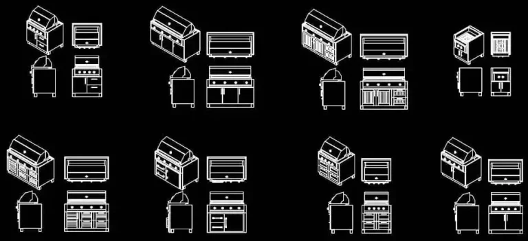 Télécharger une collection gratuite de blocs de grils et barbecues DWG