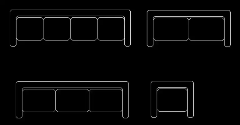 Télécharger une collection gratuite de blocs de canapés et fauteuils en plan DWG