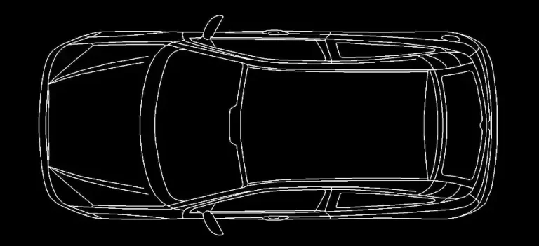 Télécharger un bloc gratuit de voiture compacte en plan DWG