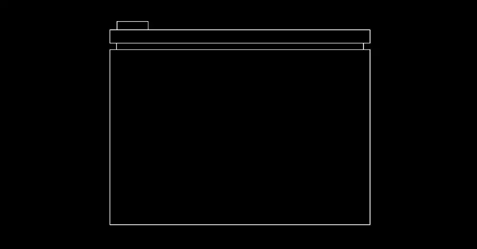 Télécharger un bloc gratuit de réfrigérateur de cuisine compact en plan DWG