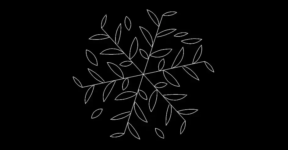 Télécharger un bloc gratuit d’arbuste en plan avec feuilles DWG