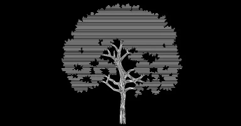 Télécharger un bloc gratuit d’arbre en élévation avec feuillage rayé DWG