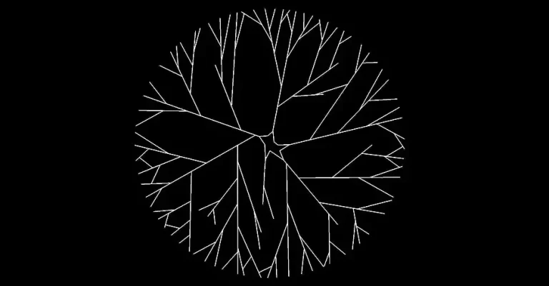 Télécharger un bloc gratuit d’arbre en plan avec ramification détaillée DWG