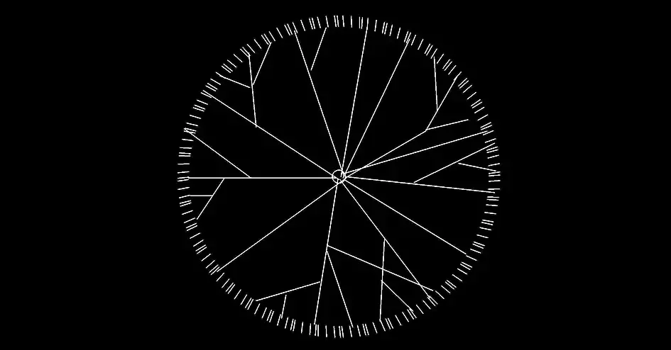 Télécharger un bloc gratuit d’arbre en plan avec feuillage texturé radial DWG