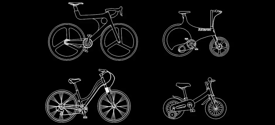 Télécharger des blocs gratuits de vélos en élévation DWG