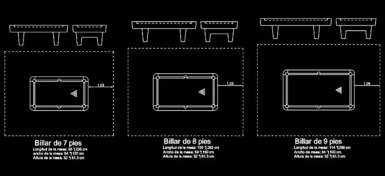 Télécharger des blocs gratuits de tables de billard DWG