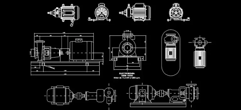 Télécharger des blocs gratuits de pompes à eau centrifuges DWG