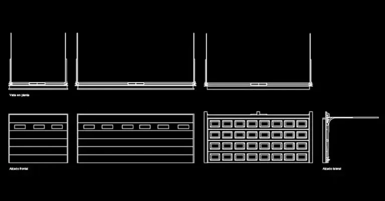 Télécharger des blocs gratuits de portes de garage sectionnelles DWG