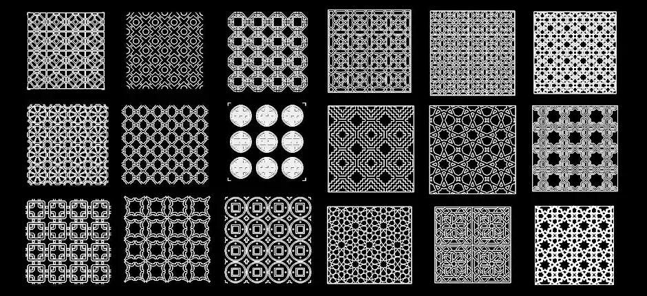 Télécharger des blocs gratuits : claustras ornementaux DWG