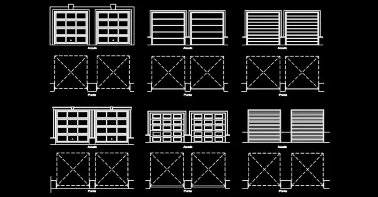 Télécharger des blocs gratuits de portes de garage DWG