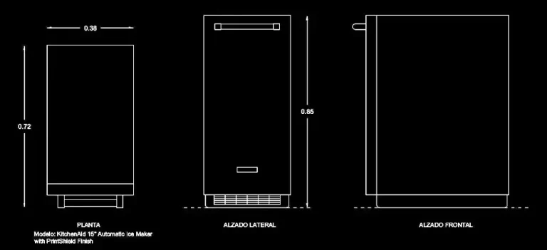 Télécharger des blocs gratuits de machines à glace pour cuisine et bar DWG