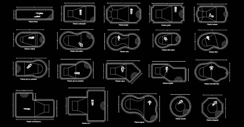 Télécharger des blocs gratuits de piscines DWG