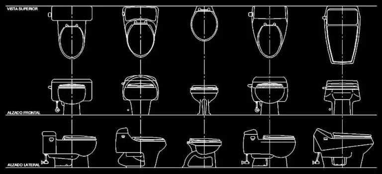 Télécharger des blocs gratuits de WC compacts sans réservoir DWG