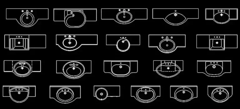 Télécharger des blocs gratuits de lavabos avec plan de toilette DWG