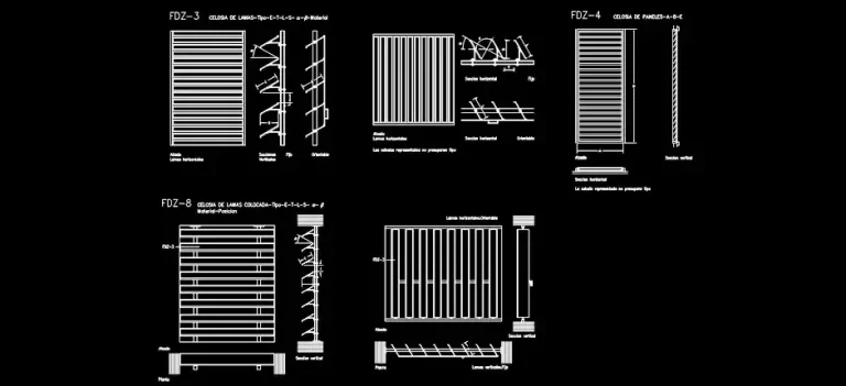 Télécharger des blocs gratuits : claustras pour façade DWG