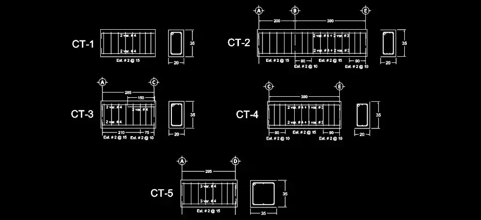 Télécharger des blocs gratuits : chaînes de fondation DWG