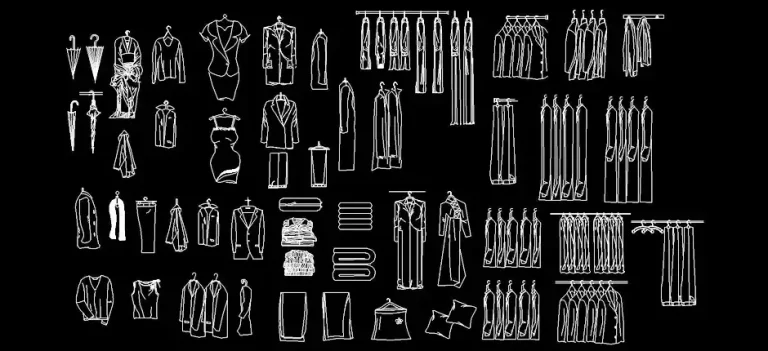 Télécharger des blocs gratuits de vêtements et textiles DWG