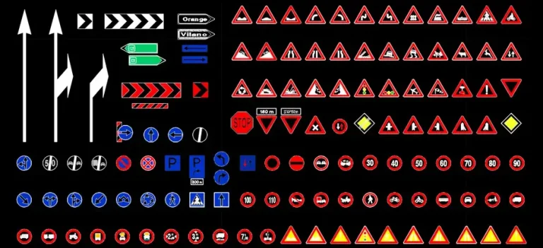Télécharger des blocs gratuits de panneaux de circulation complets en DWG DWG