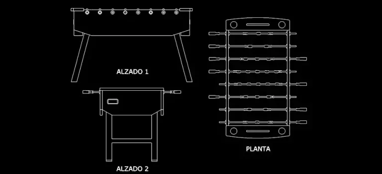 Télécharger des blocs gratuits de baby-foot DWG