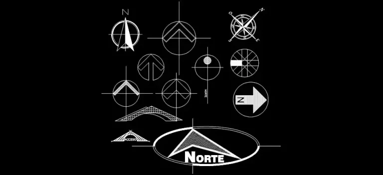 Télécharger des blocs gratuits de symboles nord pour plans DWG