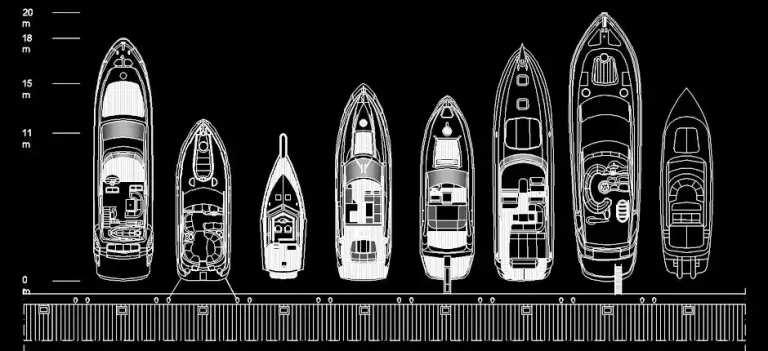 Télécharger des blocs gratuits de yachts en plan DWG
