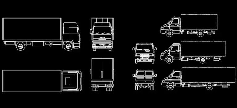 Télécharger des blocs gratuits de camions de charge rigides DWG
