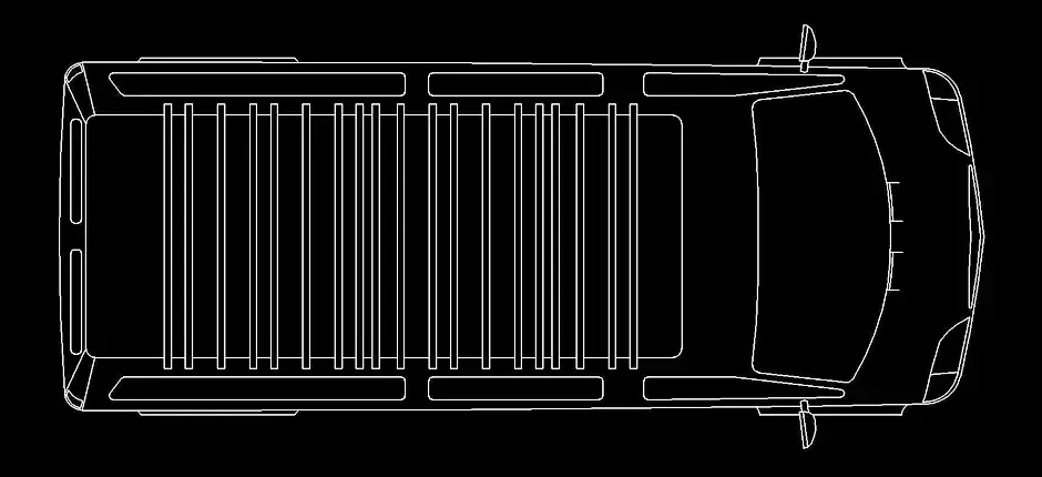 Télécharger des blocs gratuits de camionnette van en plan DWG